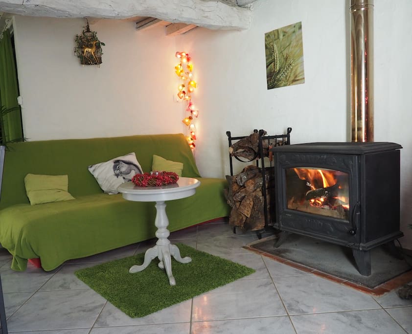 Salon cosy pour vos soirées au coin du feu
