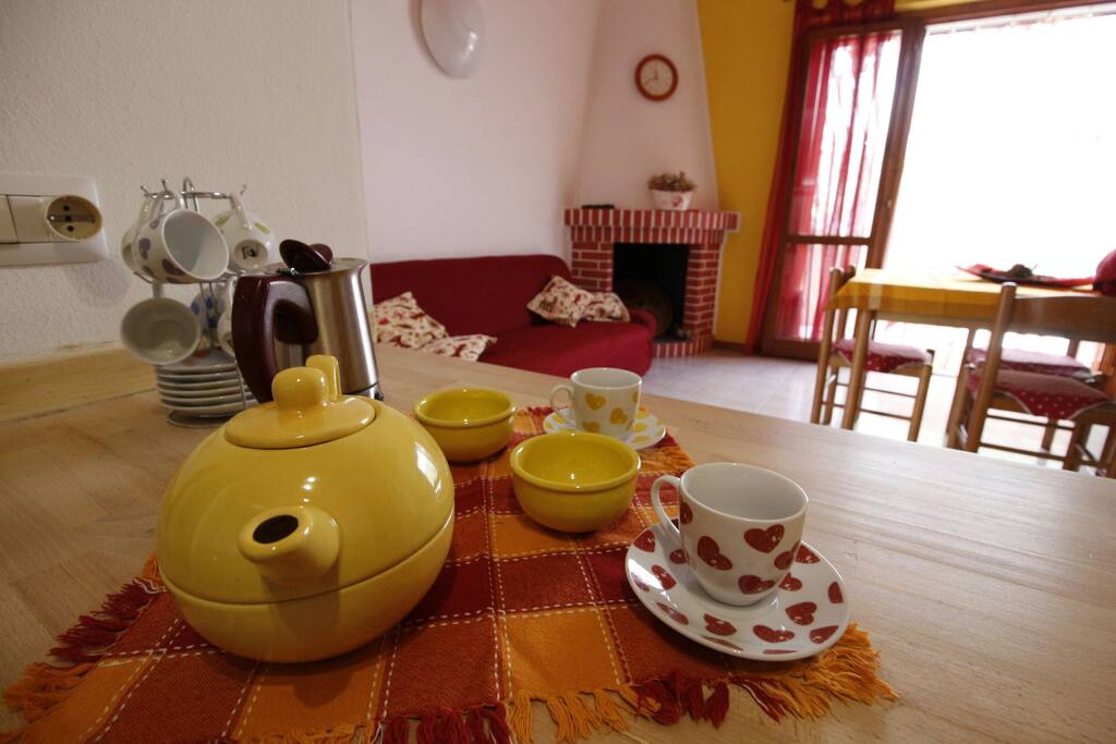 sala, vista camino