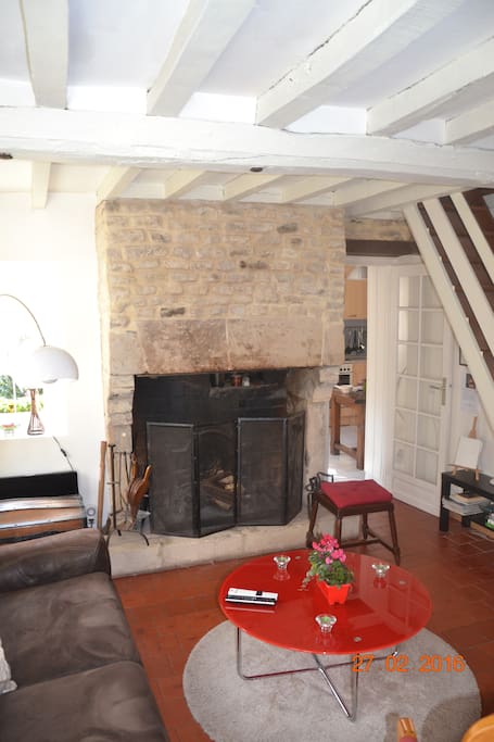 La cheminée du salon
