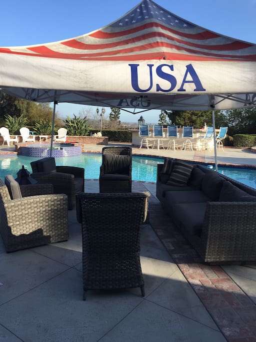 relax by the pool