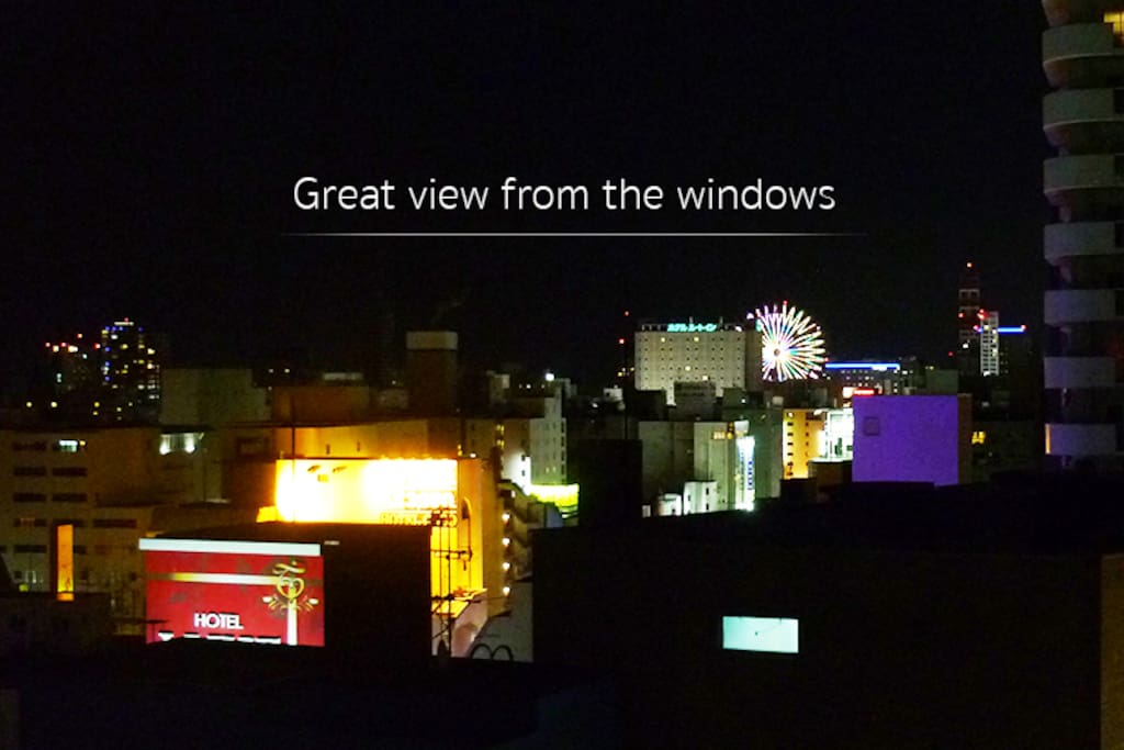 Great view from windows - night time