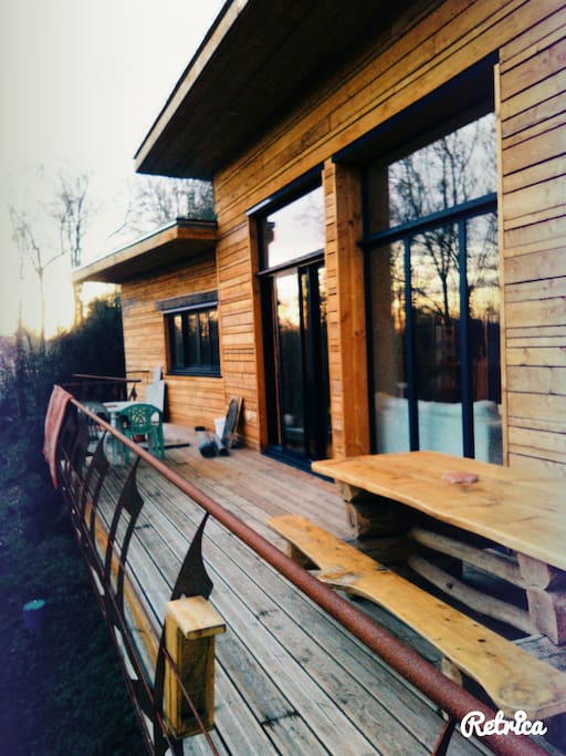 terrasse avec vue sur la Sevre