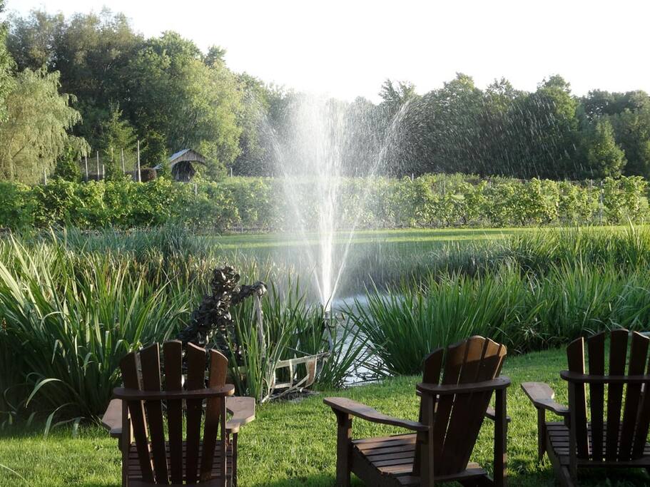 Les jardins du vignoble Clos Ste-Croix