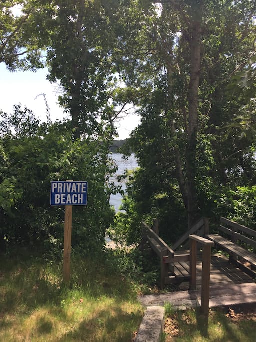 Access to private beach on salt water pond