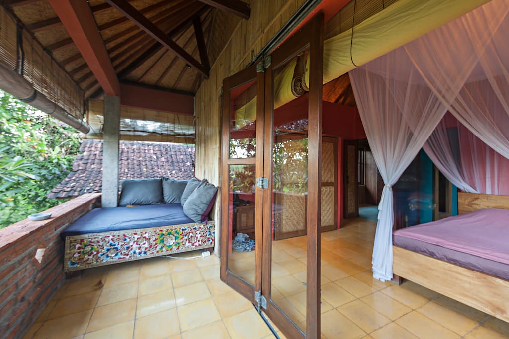 Veranda outside one bedroom