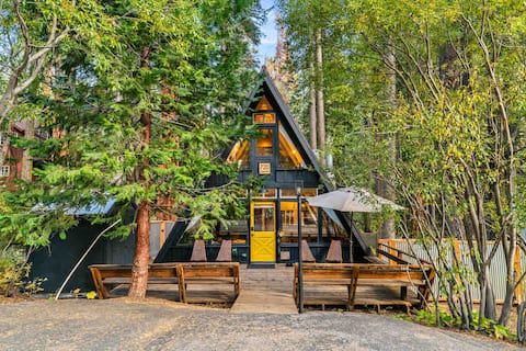Cozy Modern A-Frame | Sugar Pine Speakeasy
