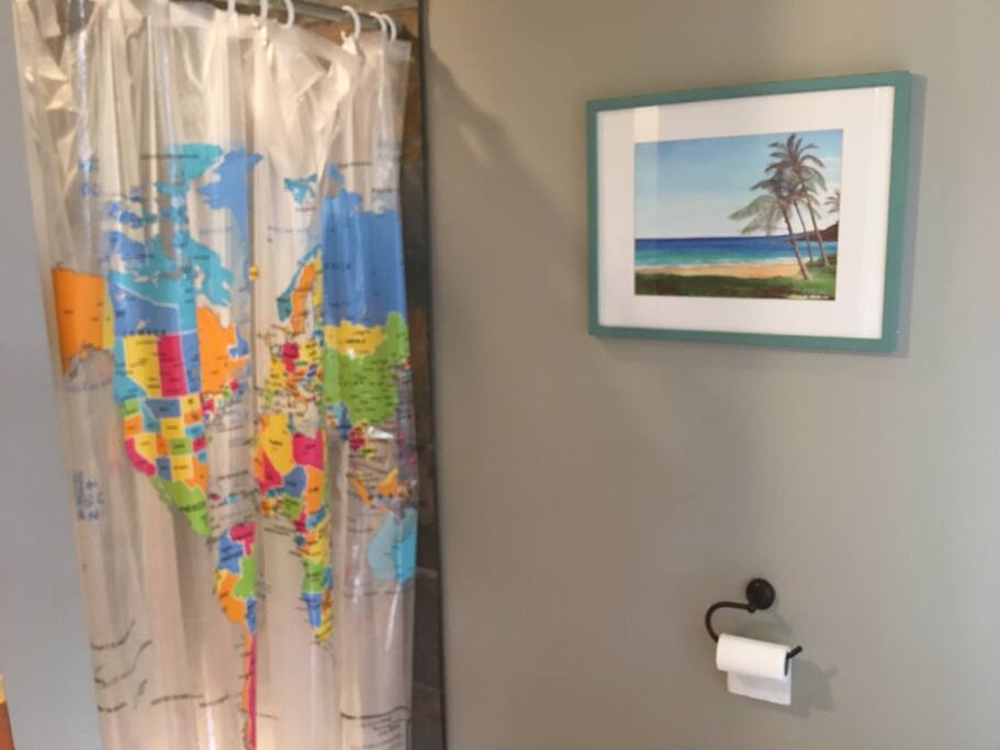 Downstairs bathroom with shower