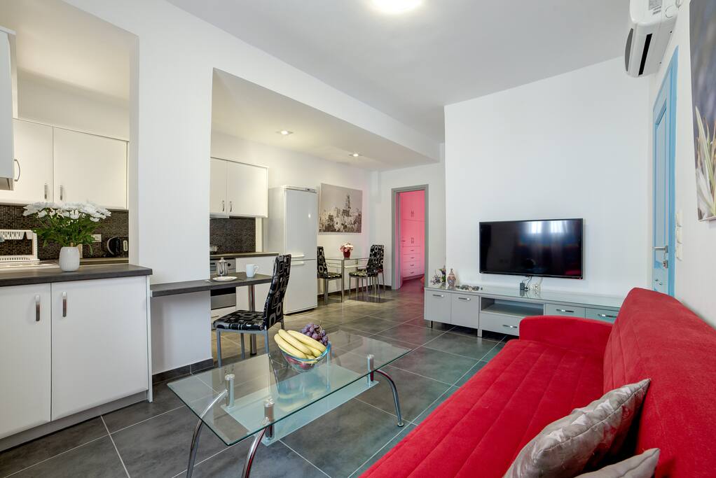 Living room and Kitchen