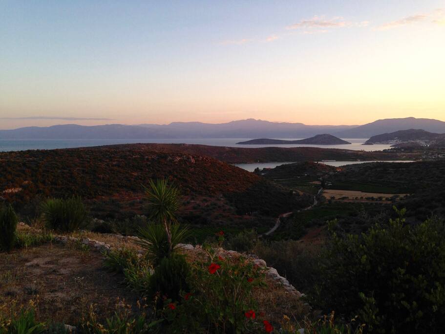 sunset with seaview