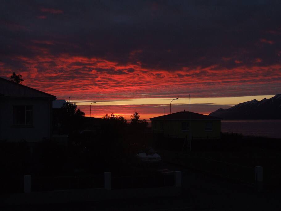 Wonderful sunset seen from the house