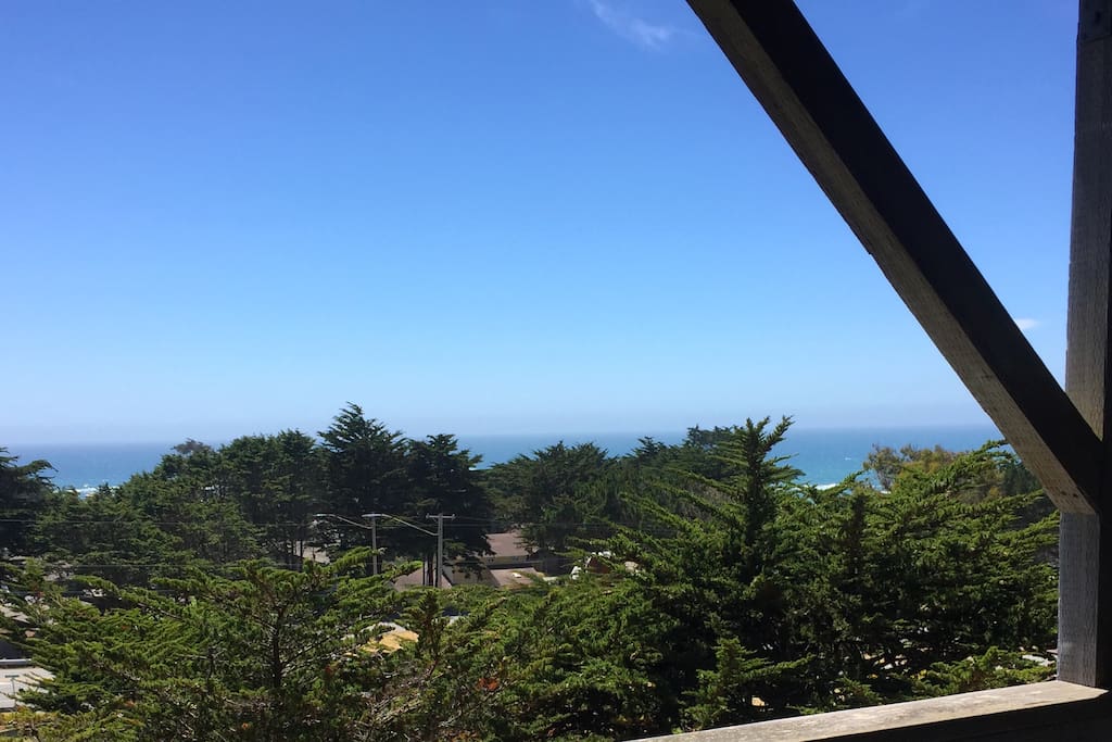 The view of the Ocean from the deck outside of the bedroom!