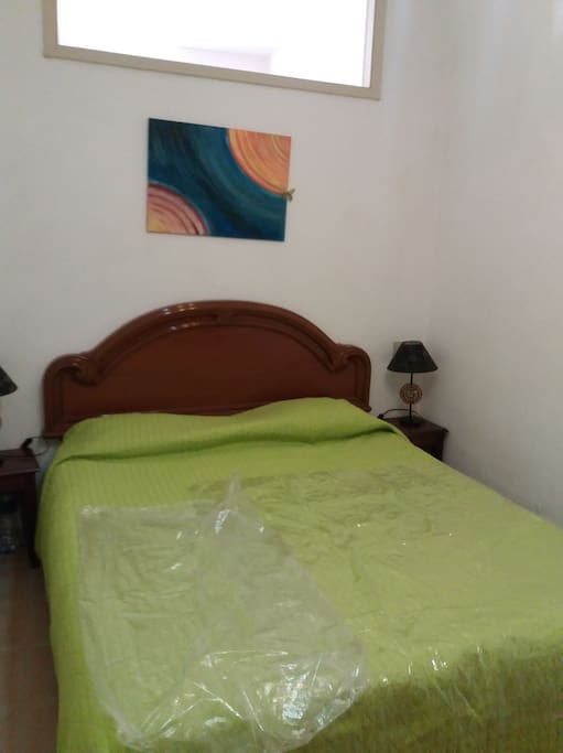 Sleeping room with double bed