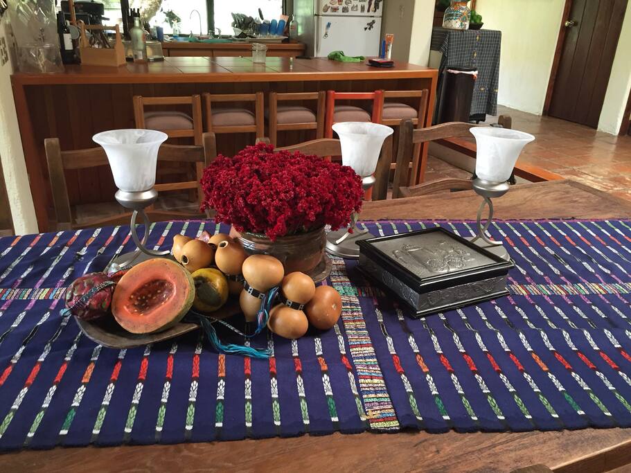 Dining room and kitchen