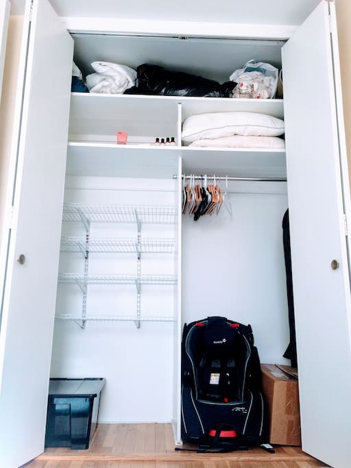 Ample closet space