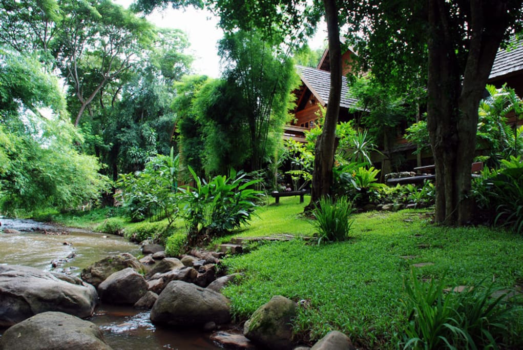 The villa is located along Tachang River