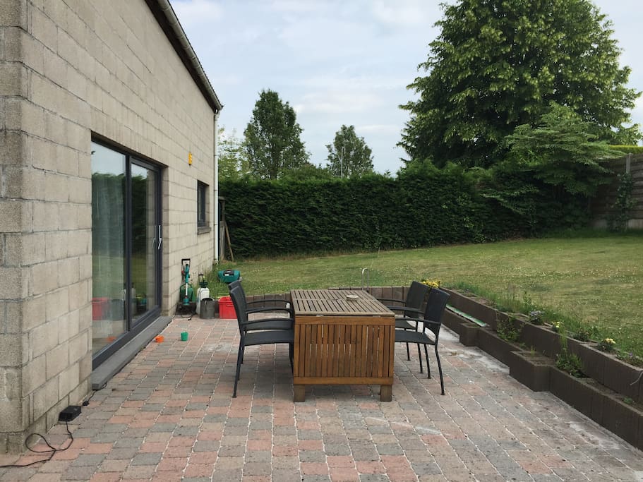 Terrace in garden