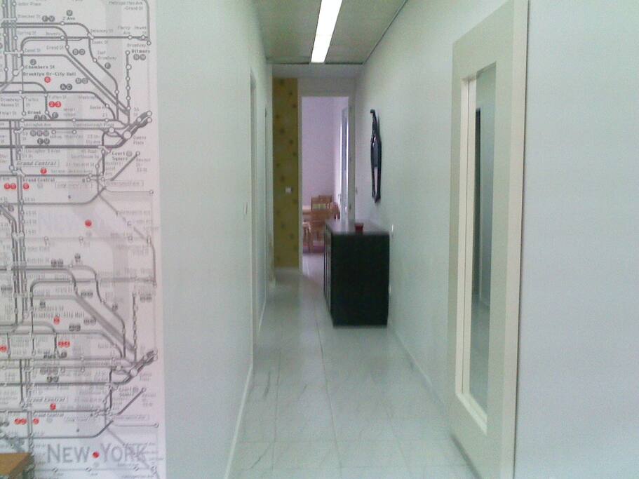Corredor de acesso aos quartos