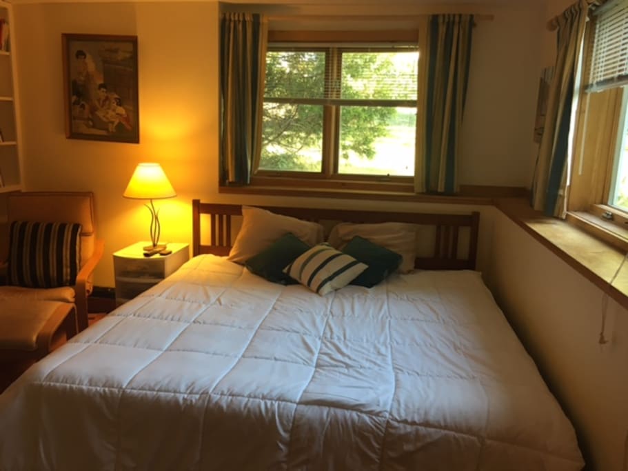 Lots of light, King bed!
