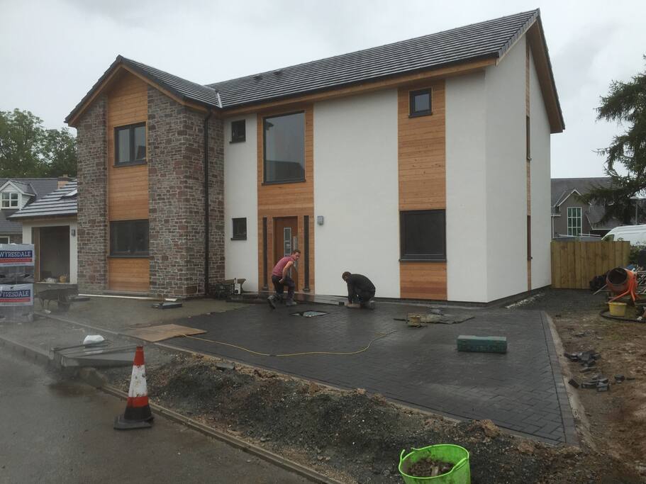 House just after construction. the drive was being laid, now complete:)