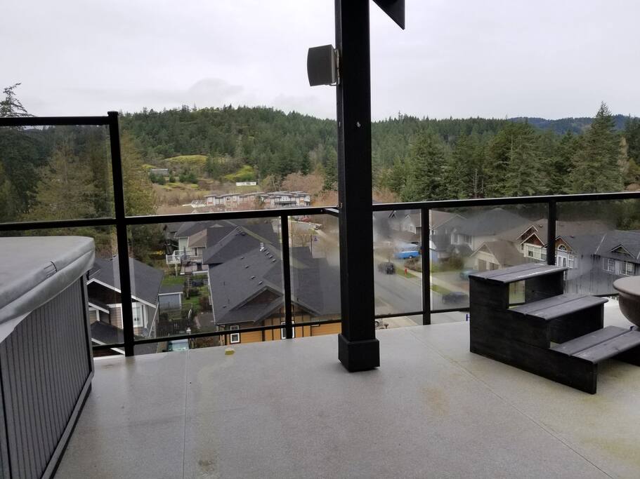 View of the shared outside balcony