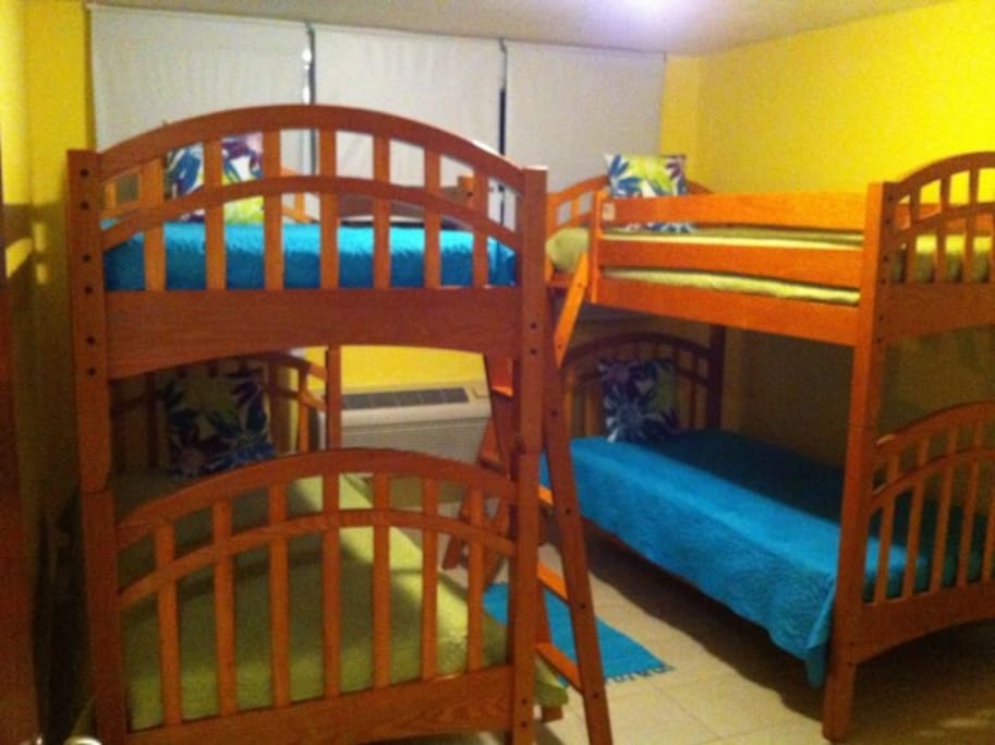 Room #2 Bunk beds with A/C and connecting bathroom
