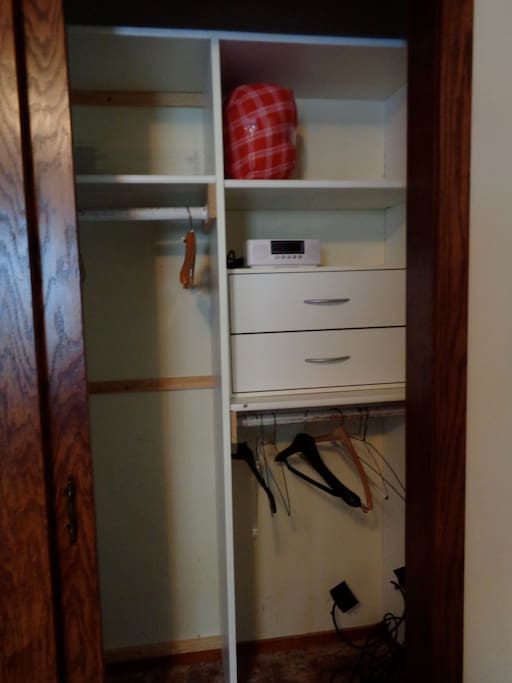 Right half of main bedroom closet