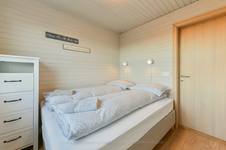 The bedrooms are not large, but they have comfortable beds and linen, so that you can have aa good night sleep after a long day of adventures.
