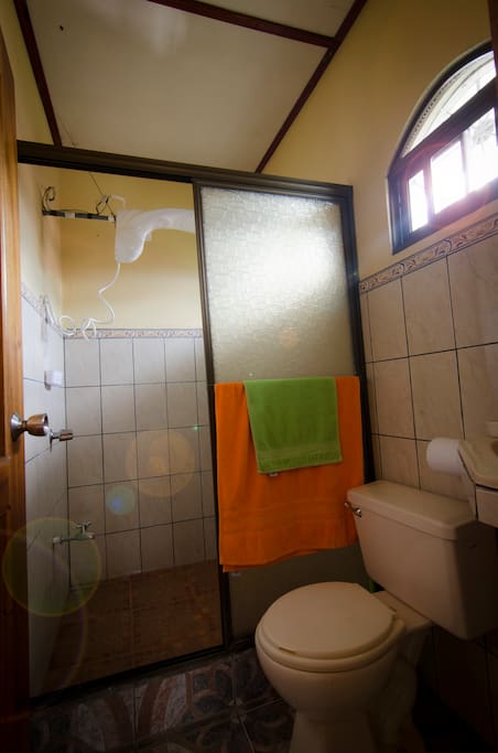 Private Bathroom with hot water