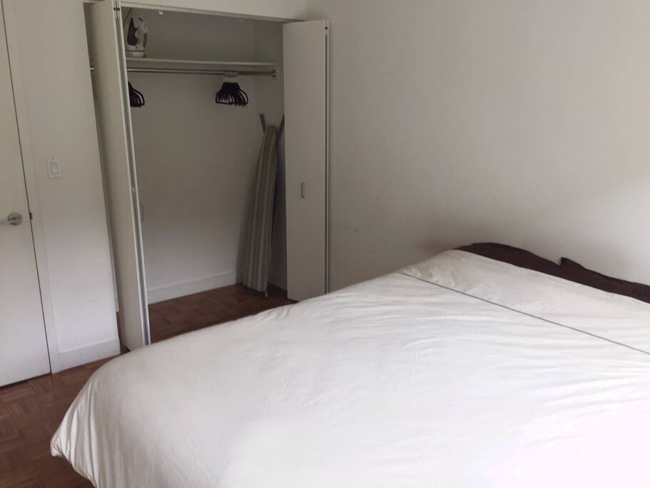 Big closet with shelf for all your belongings.