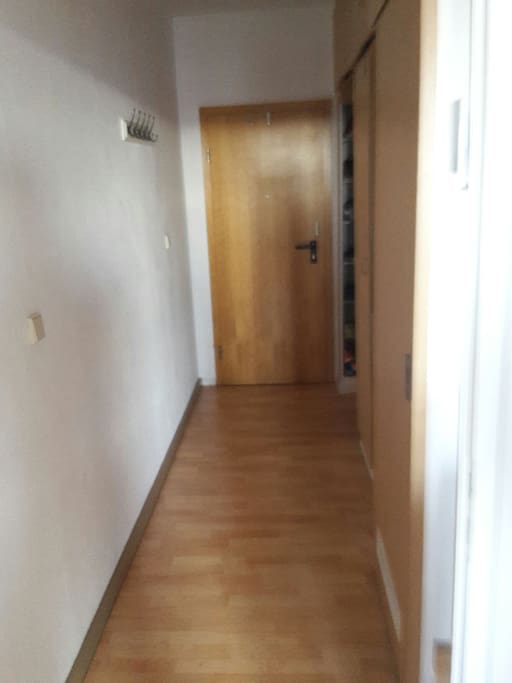 Genügend Platz für Jacken und Schuhe (Schuhschrank auf Bild nicht erkennbar, befindet sich neben der Tür rechts)