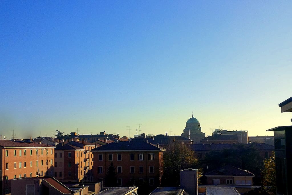 The nice view of Bologna from the window of one of the rooms!
