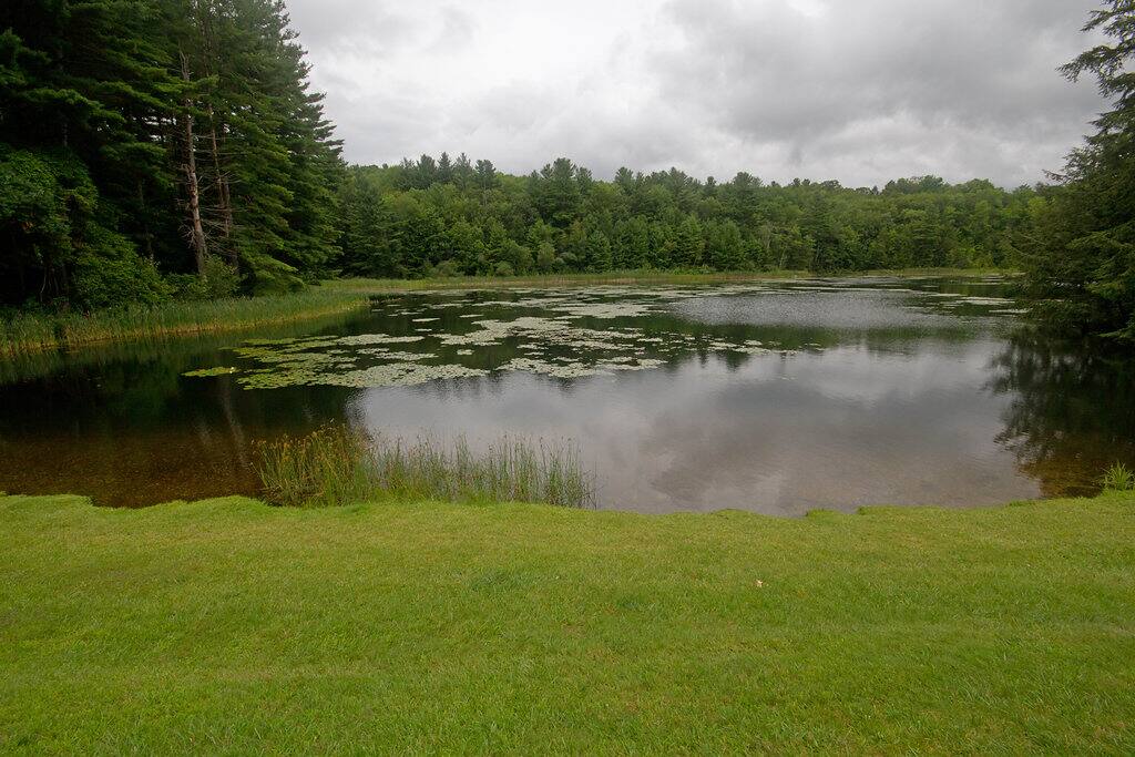 kayaks available to paddle in this pond across from River Cottage!