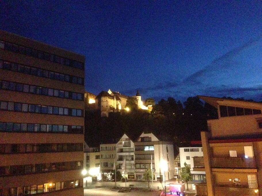 Nächtlicher Blick vom Balkon