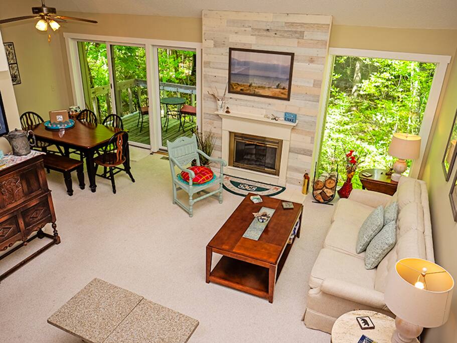 Living Area with Fireplace