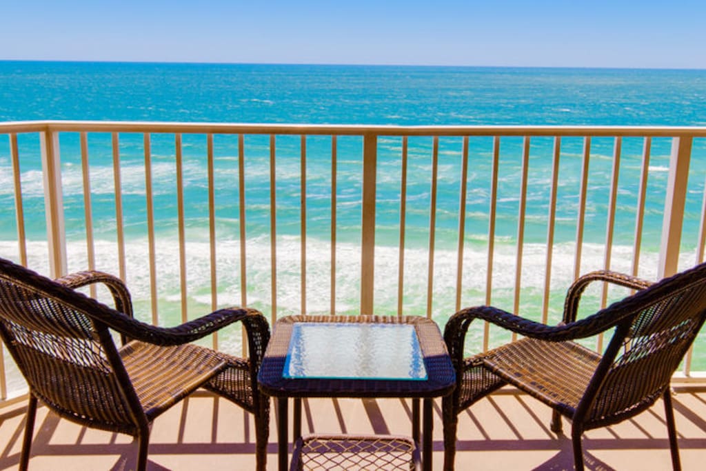 The emerald green waters of Panama City Beach are your backyard at Tidewater Beach Resort 1116