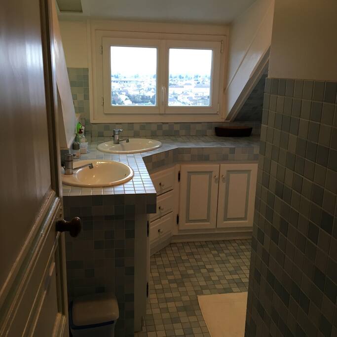 Salle d'eau avec vue totalement dégagée