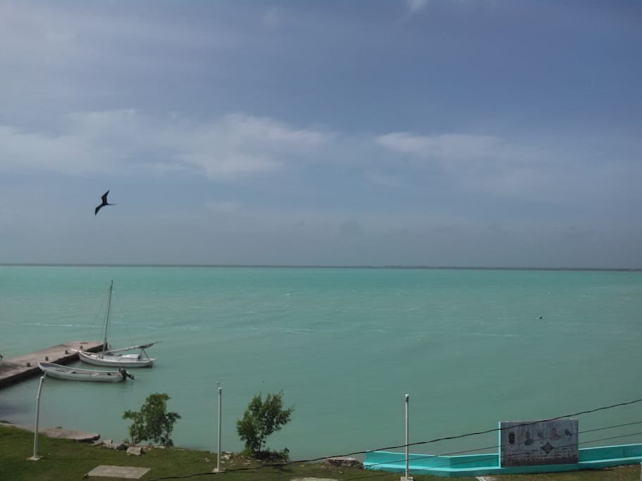 The Sea turns gorgeous colors of turquoise blue in the spring months of about late March till June.