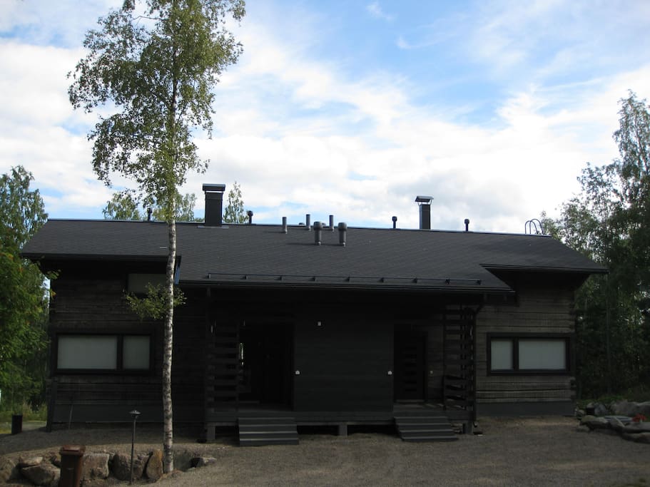 Front of the house in summer