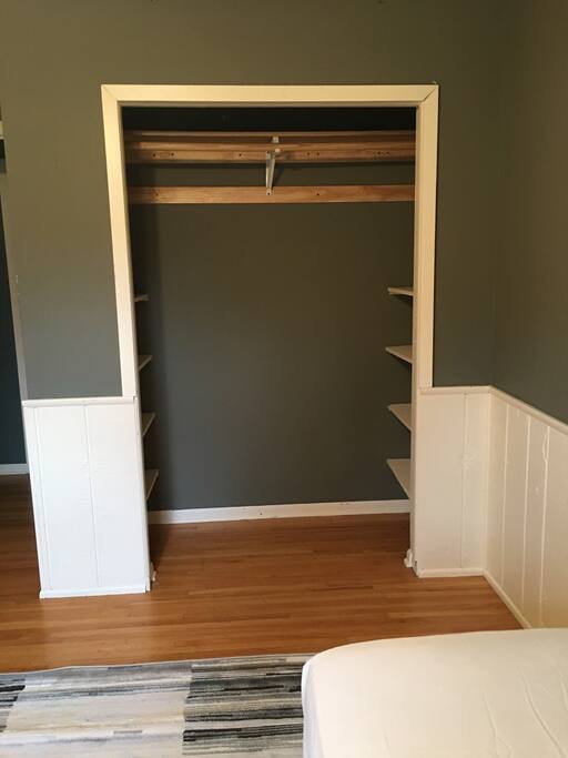 Max closet space with plenty of shelving.