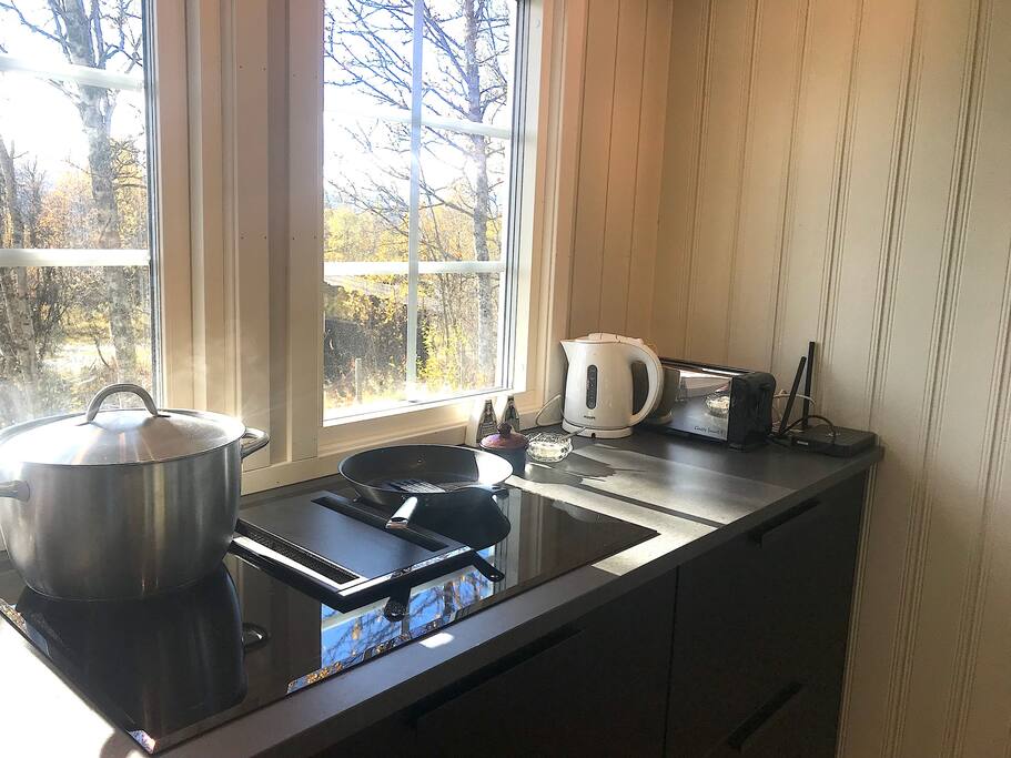 The new induction top is great, and very functional with the integrated ventilator.