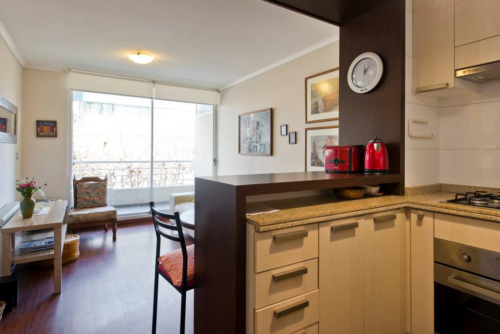 Vista cocina y sala