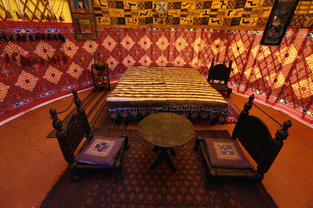The interior is furnished with authentic furniture and decoration.