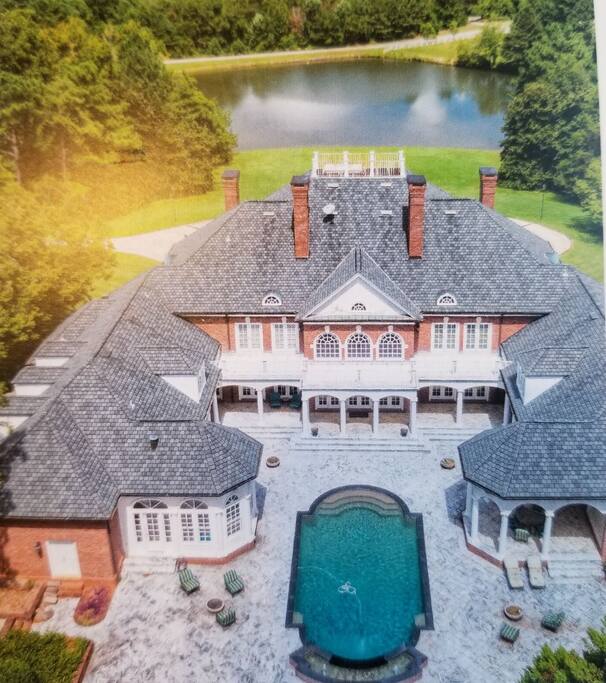 Back of the house, pool