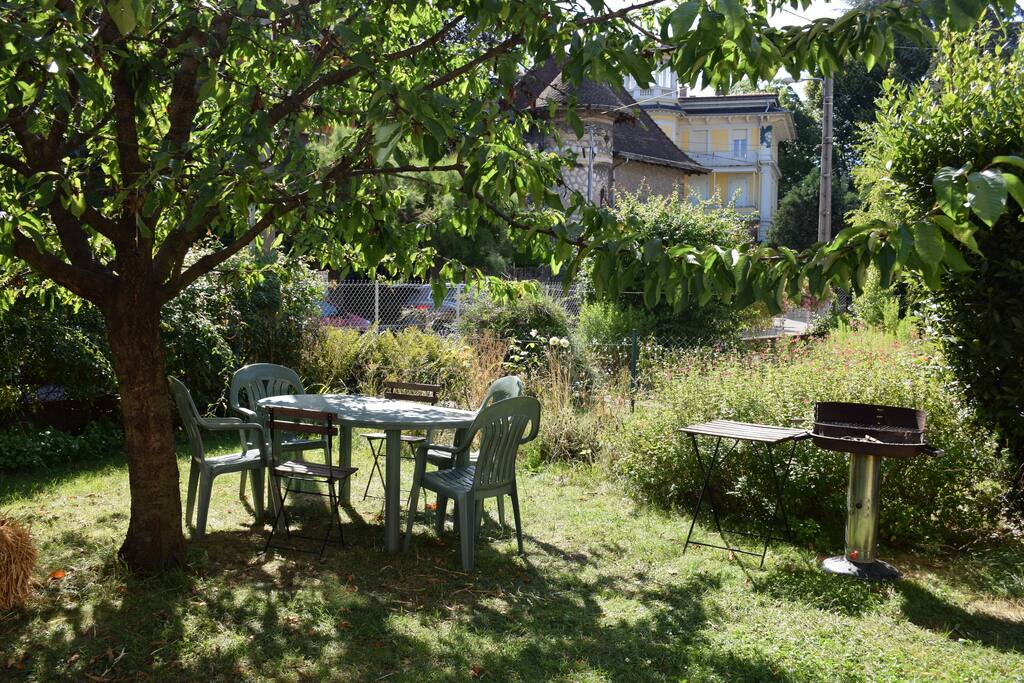 Barbecue à l'ombre du cerisier.