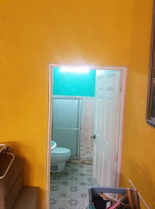 baño de visitas con regadera, ubicado en sala