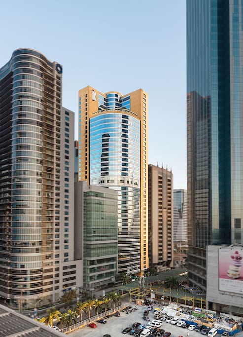 The hotel houses 220 suites from the 6th to 21st floor and corporate offices from the 22nd to 40th floor. It has 9 function rooms that may be booked for social or corporate events. It also has a semi-indoor pool that the whole family can enjoy.