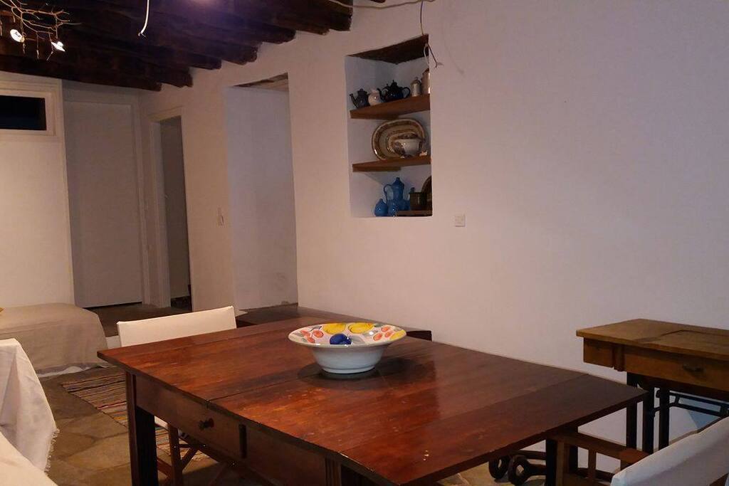 Living room, open space together with the kitchen.
