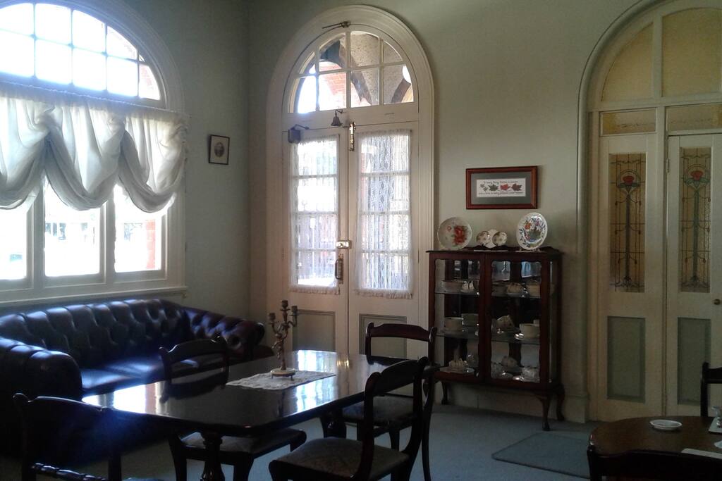 Breakfast is taken in the downstairs dining room.
