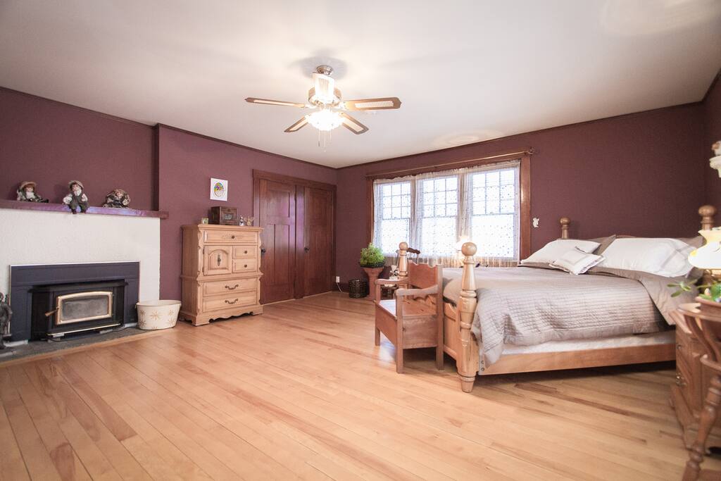 This bedroom is the biggest one of all and the queen size bed can sleep 2 people.