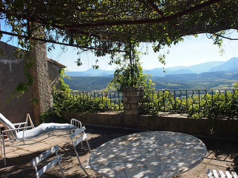 Charming village house with very nice view.